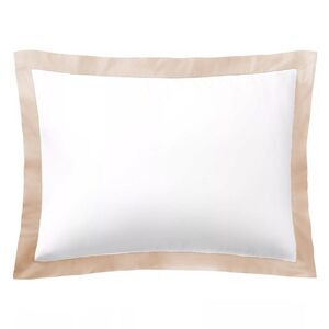 Ralph Lauren Home Organic Cotton Sateen Border Standard Sham Coastal Sand - NWT